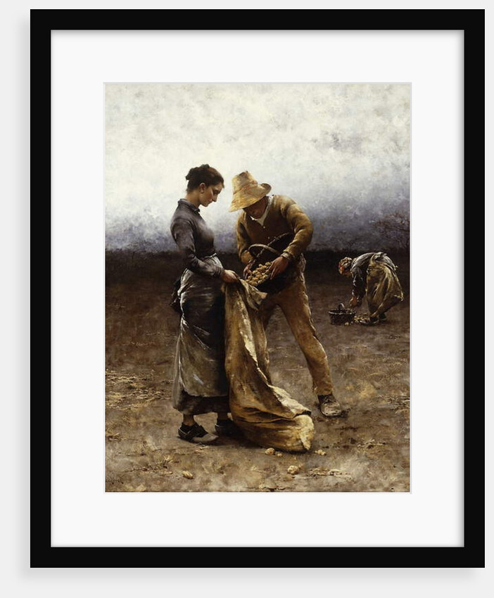 The Potato Gatherers by August Wilhelm Nikolaus Hagborg
