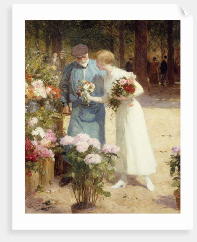 A Flower Market by Victor Gabriel Gilbert