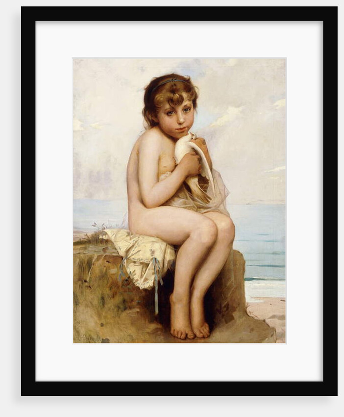 Nude Child with Dove by Leon Bazile Perrault