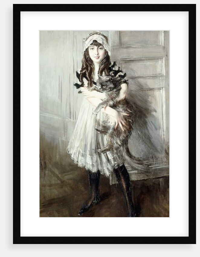 Portrait of Josefina Errazuriz Holding a Cat, 1910 by Giovanni Boldini