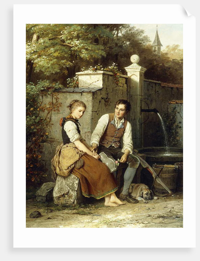 At the Well, 1872 by Johann Georg Meyer von Bremen
