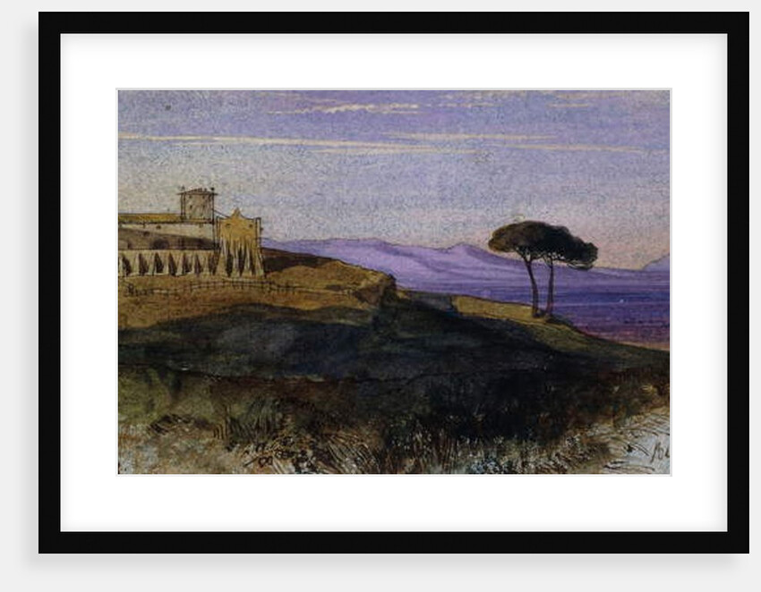 A View in the Roman Campagna, 1844 by Edward Lear