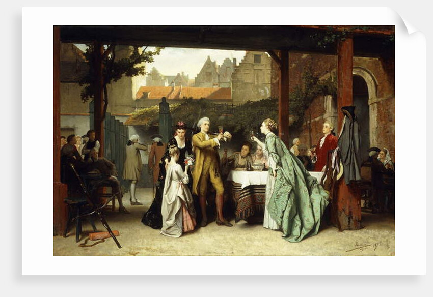 Toasting the Winner, 1870 by Auguste Serrure