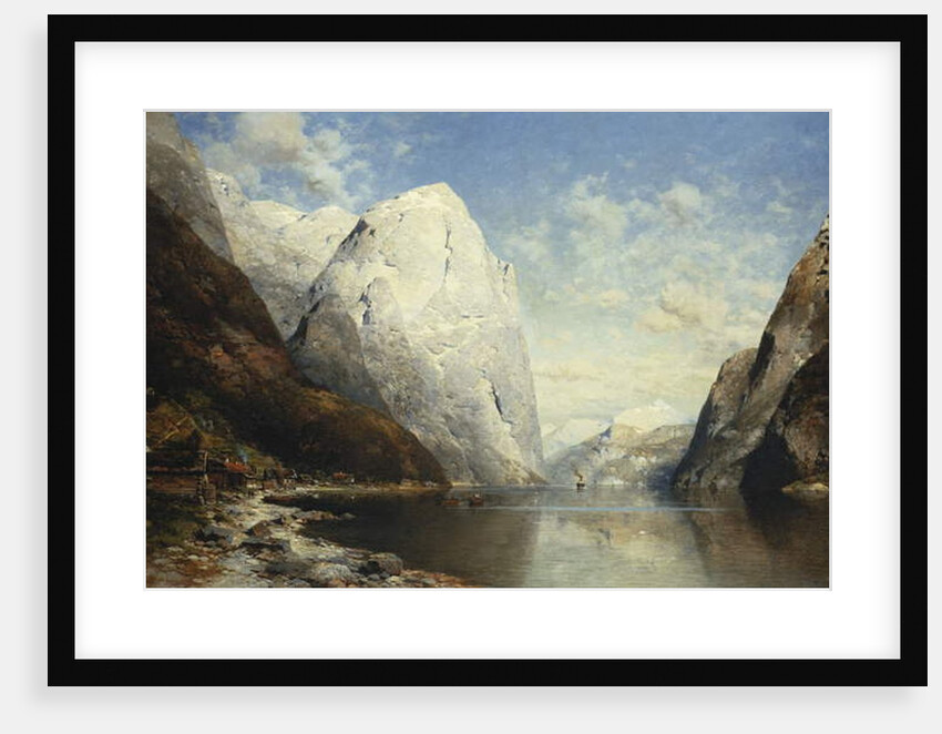 A Norweigan Fjord, 1891 by Julius Rose