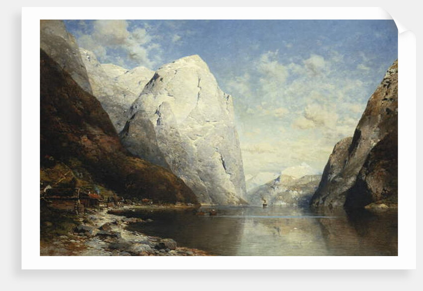 A Norweigan Fjord, 1891 by Julius Rose