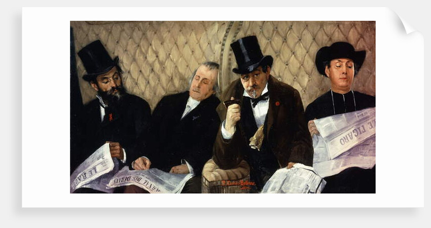 In the Railway Carriage, 1879 by Pierre Carrier-Belleuse