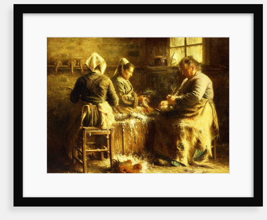 Defeathering Chickens - Late Morning Summer in Brittany; Plumeuses de Poulet - Apres Midi d'Ete Bretagne by Emma Herland