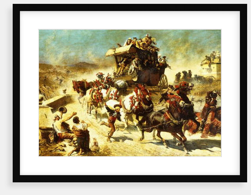 The Spanish Mail Coach in Toledo by Alexander von Wagner