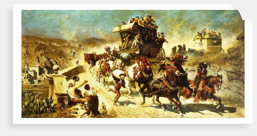 The Spanish Mail Coach in Toledo by Alexander von Wagner