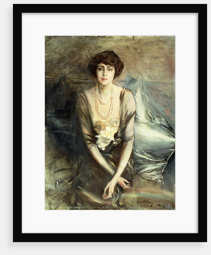 Portrait of Mrs. George McFadden seated, three-quarter length, 1919 by Giovanni Boldini