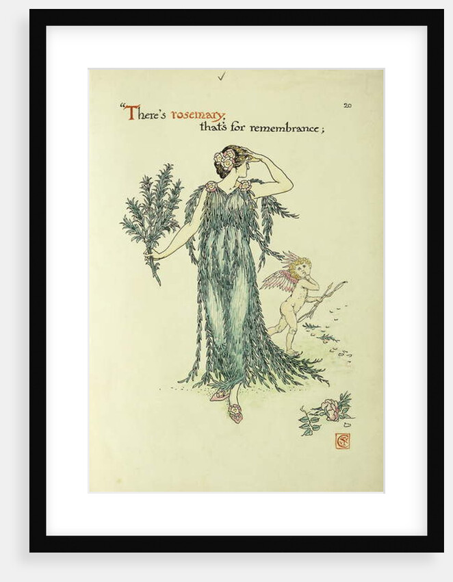 Flowers from Shakespeare's Garden: Rosemary, 1906 by Walter Crane