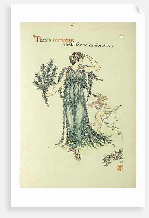 Flowers from Shakespeare's Garden: Rosemary, 1906 by Walter Crane