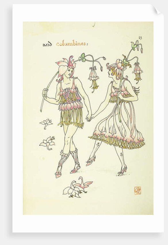 Flowers from Shakespeare's Garden: Columbines, 1906 by Walter Crane