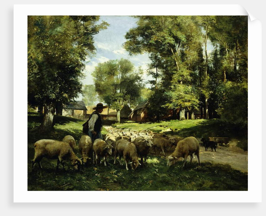 A Shepherd and his Flock by Julien Dupre