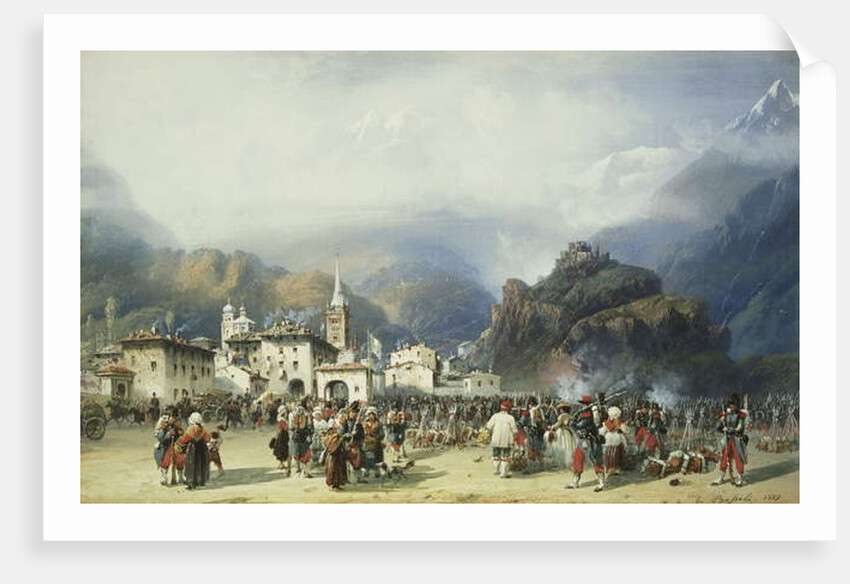 The War in Italy: Susa, Mont Cenis, Bivouac with French Troops, 1859 by Carlo Bossoli