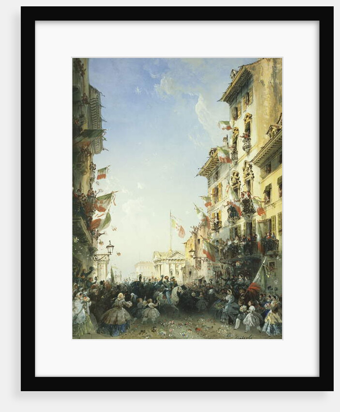 The War in Italy: The Entry of the King of Sardinia into Brescia, 1859 by Carlo Bossoli