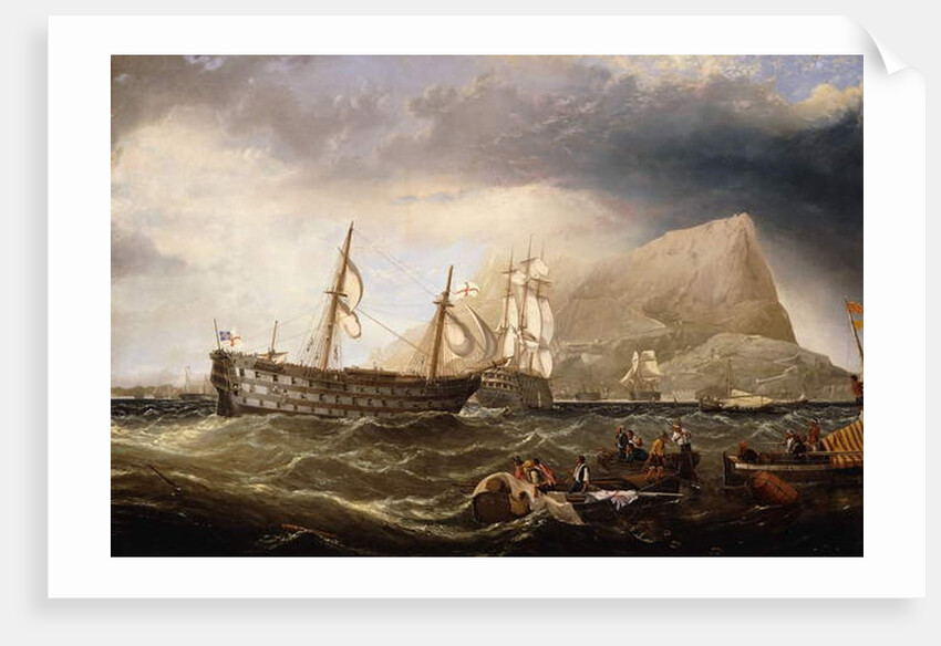 Shipping off Gibralter, 1877 by Charles Henry Miller
