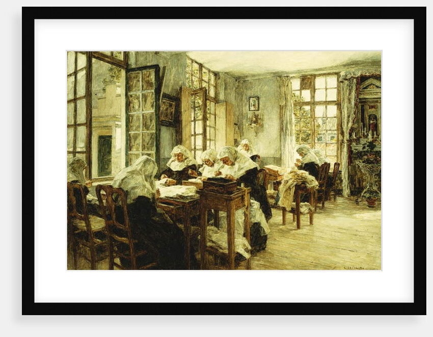 Nuns Sewing, by Leon Augustin Lhermitte
