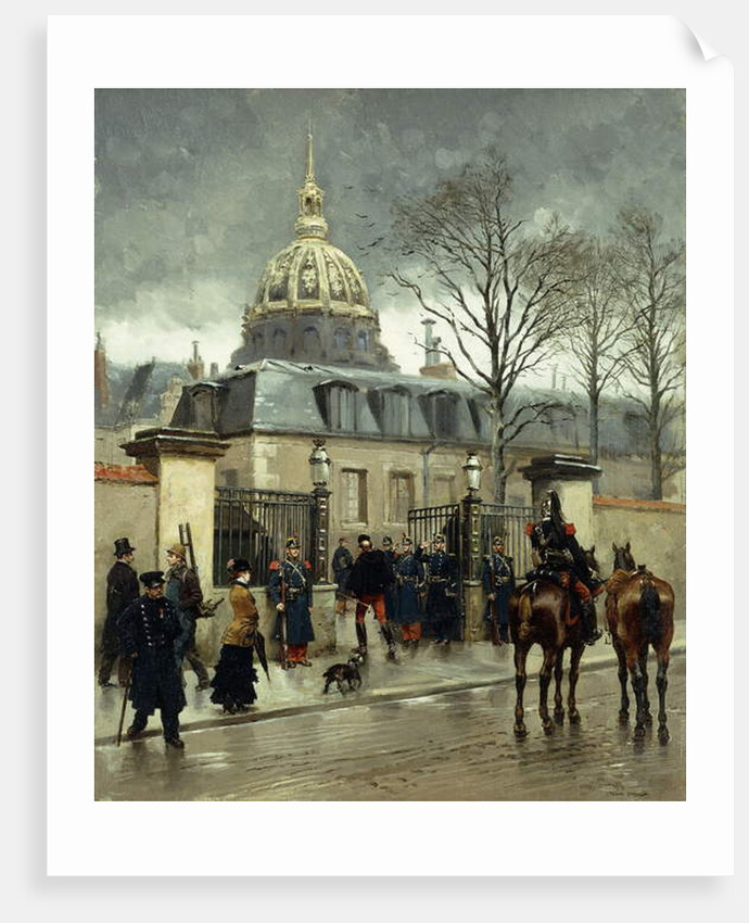 Outside Les Invalides, Paris, by Jean-Baptiste Edouard Detaille