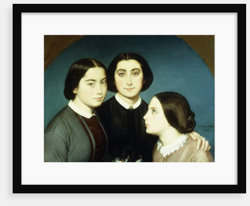 Portrait of the Three Daughters of Charles Naudier, 1854 by Eugene Emmanuel Amaury-Duval