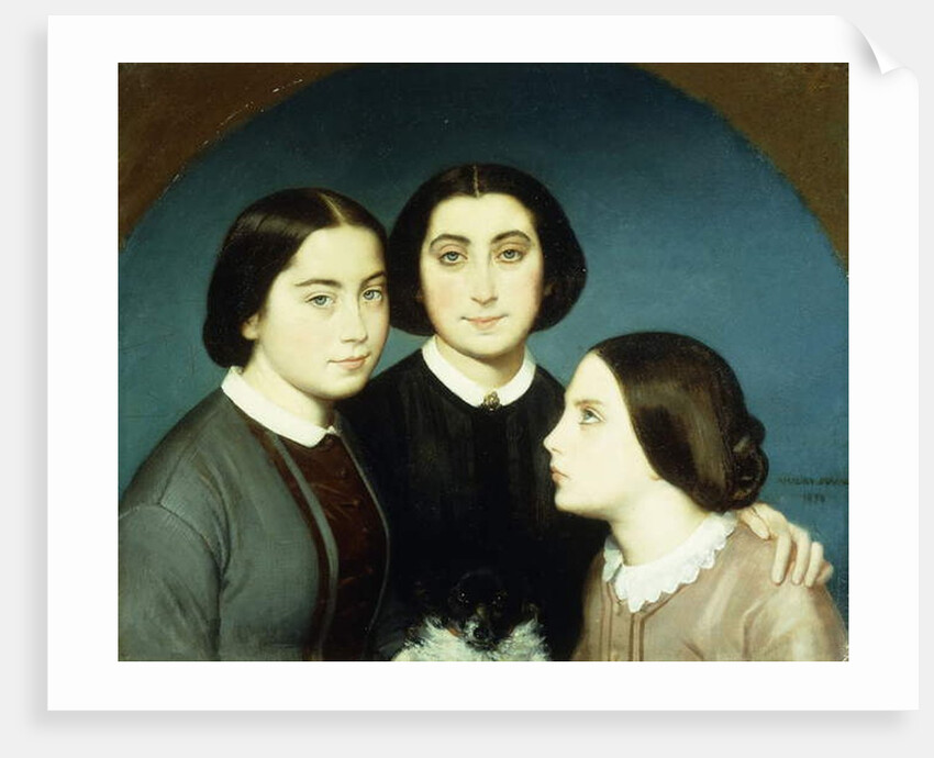 Portrait of the Three Daughters of Charles Naudier, 1854 by Eugene Emmanuel Amaury-Duval