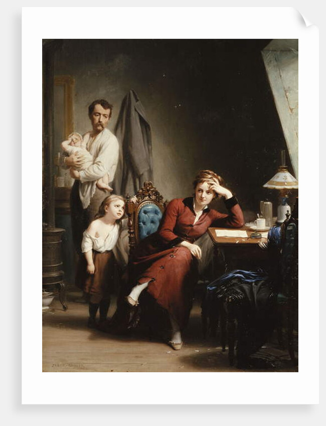 The Poetess, 1880 by Fritz Zuber-Buhler