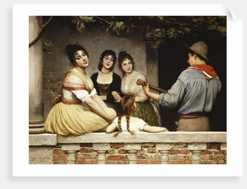 On the Balcony, 1893 by Eugen von Blaas