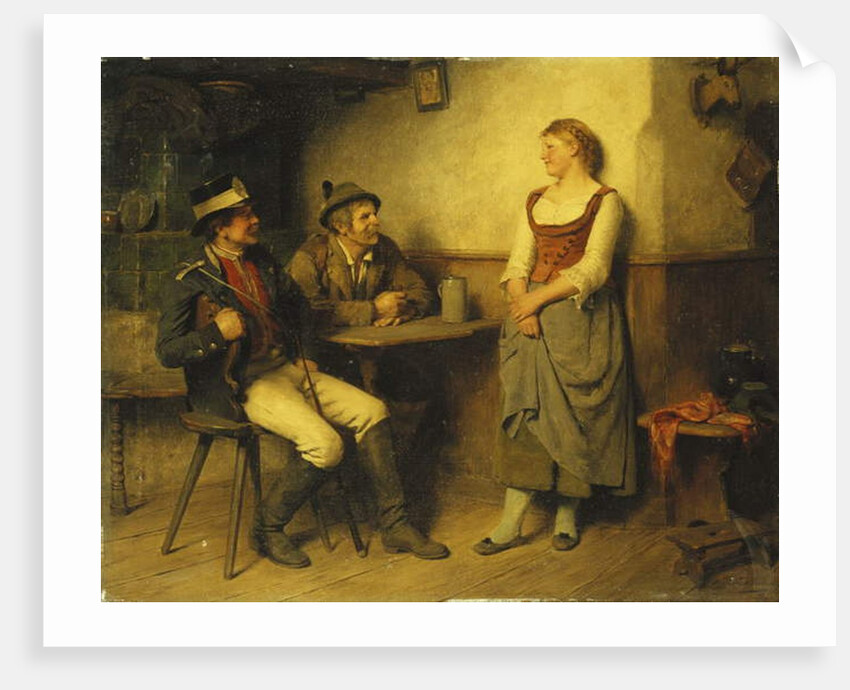 A Conservation in the Tavern, 1891 by Hugo Kauffmann