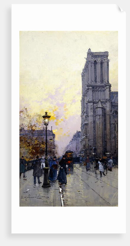 Notre Dame de Paris by Eugene Galien-Laloue