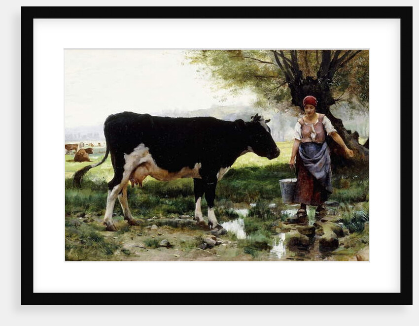 A Milkmaid with her Cow by Julien Dupre