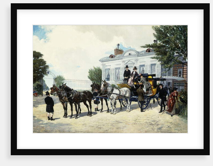 The Hackney Carriage; Le Fiacre by Ernest-Alexandre Bodoy
