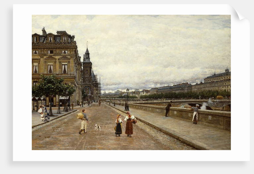 Early Morning Along the Seine by Marie Francois Firmin-Girard