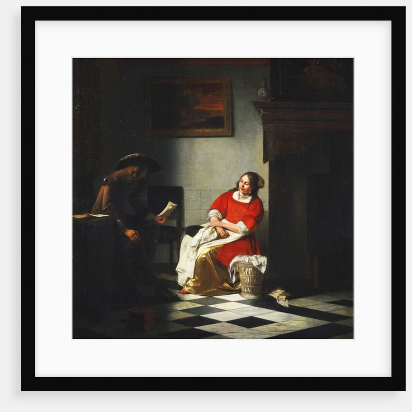 A Gentleman Reading a Letter to his Wife by Pieter de Hooch