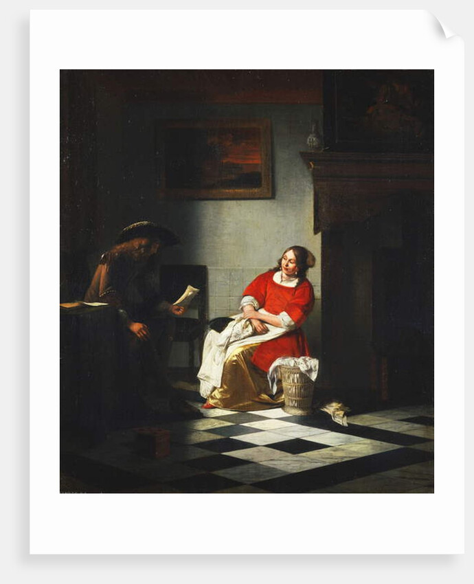 A Gentleman Reading a Letter to his Wife by Pieter de Hooch
