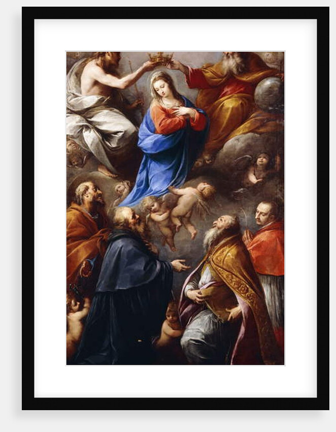 The Coronation of the Virgin with Saints Peter, Paul, Ambrose and Charles Borromeo by Carlo Francesco Nuvolone