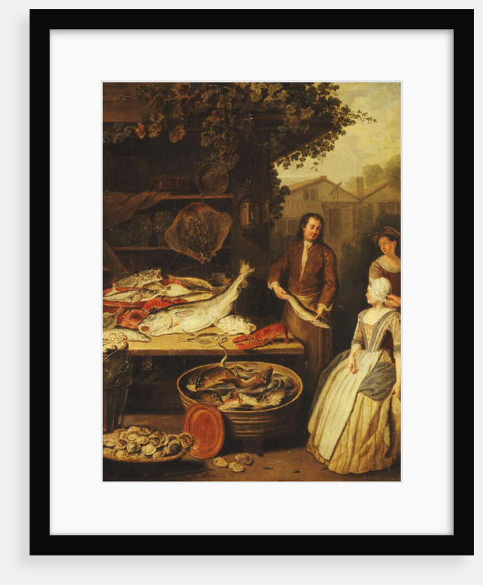 A Fishmonger displaying a Pike to a Maid, 1727 by Pierre Angelis or Angillis