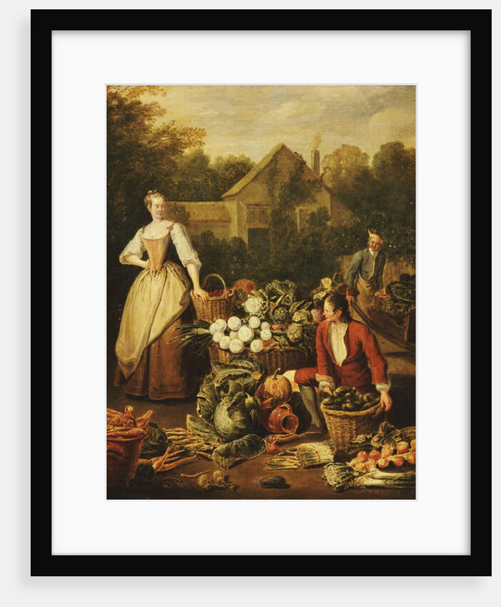 A Maid buying Vegetables, 1727 by Pierre Angelis or Angillis