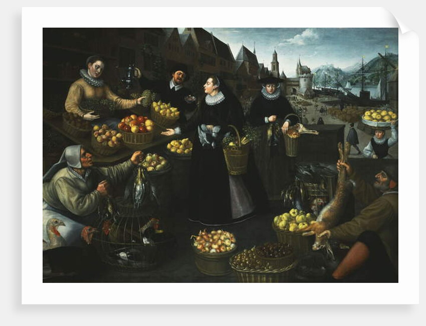 An Allegory of Autumn: A Fruit and Vegetable Stall above the Weinmarkt in Frankfurt by Georg Flegel