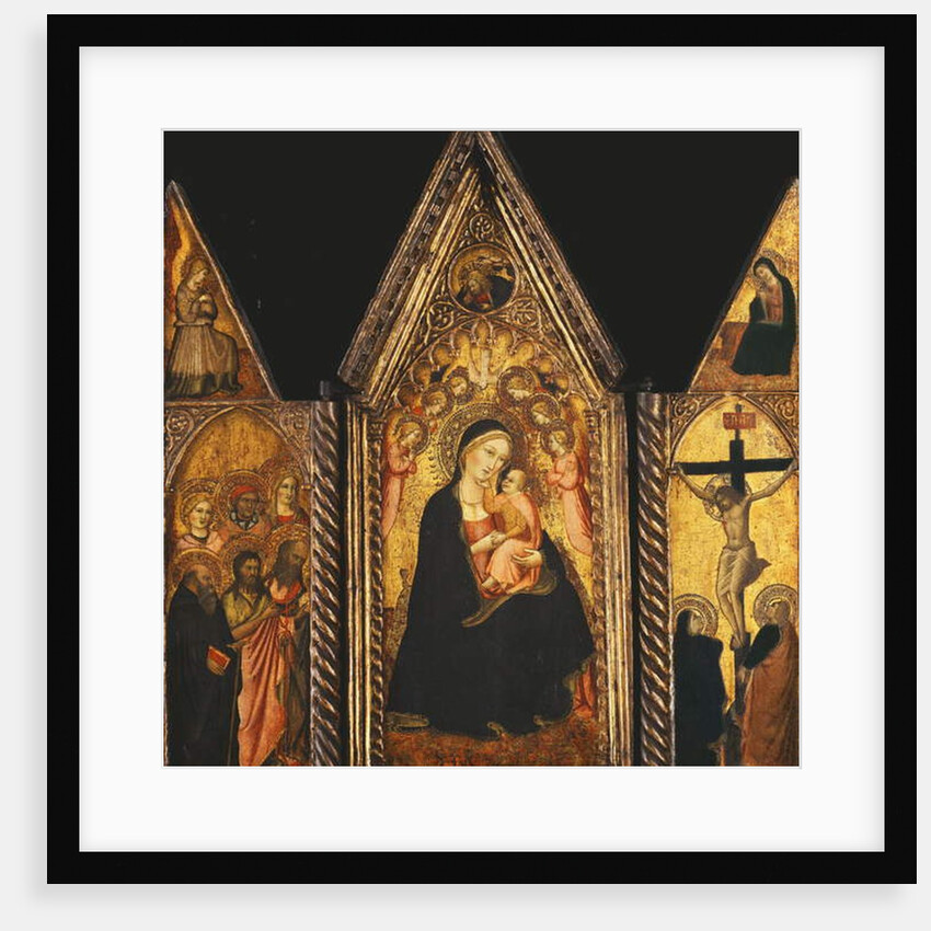 A Portable Triptych with the Madonna and Child Enthroned with Angels, by Agnolo Gaddi