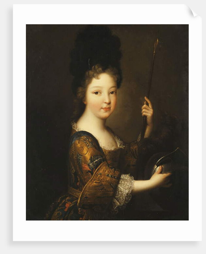 Portrait of a Girl, half-length, as Minerva by Alexis Simon Belle