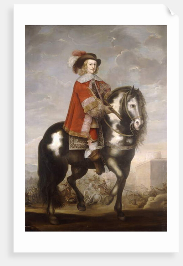 An Equestrian Portrait of Cardinal Infante Fernando de Borbon by Spanish School