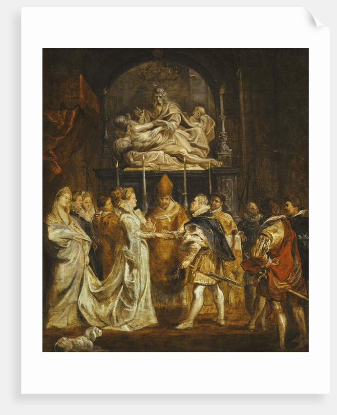 The Marraige by Proxy of Princess Maria de' Medici and King Henry IV of France in the Duomo, Florence, 5 October 1600 by Peter Paul Rubens