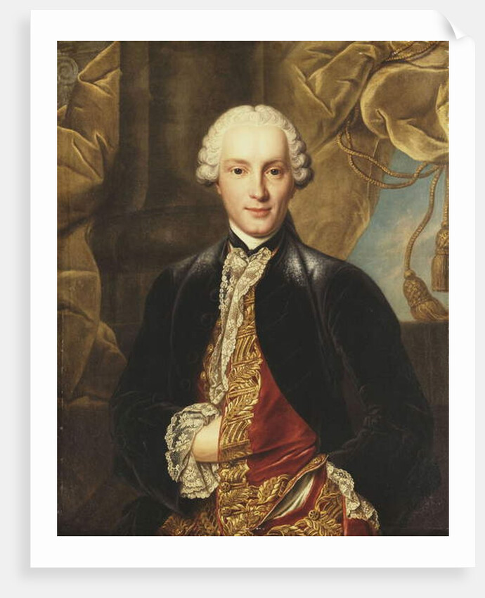 Portrait of a Gentleman, half-length, Wearing a Grey Jacket by Louis M. Tocque