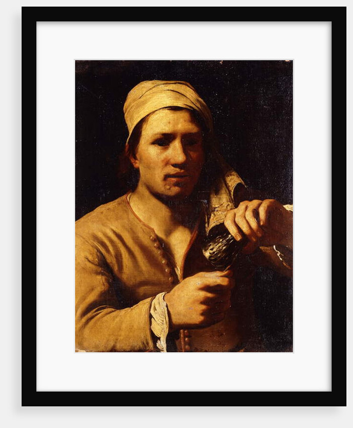 A Young Man in a Turban holding a Roemer: The Fingernail Test by Michael Sweerts