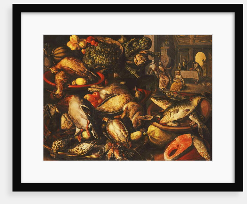 Game, Fish, Fruit and Vegetables in Baskets and Bowls in a Larder, 1569 by Joachim Beuckelaer