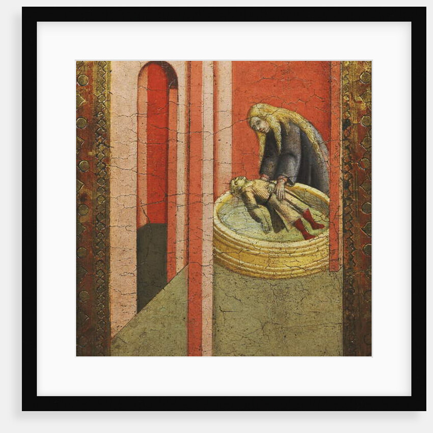 Saint Elizabeth of Hungary reviving to Life a Child drowned in a Well by Pietro Lorenzetti