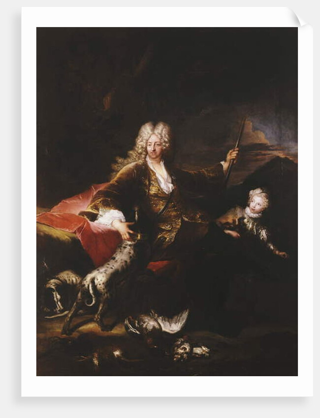 Portrait of the Marchese Paolo Corbelli, full-length, Seated on a Bank at the Edge of a Wood, 1709 by Antoine Pesne