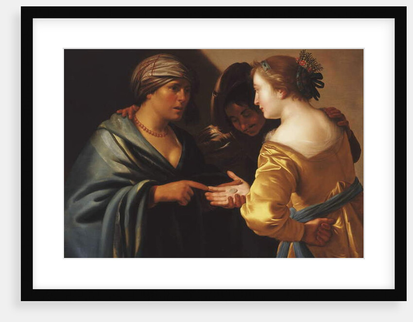 A Gypsy Fortune Teller with a Young Couple by Adam de Coster