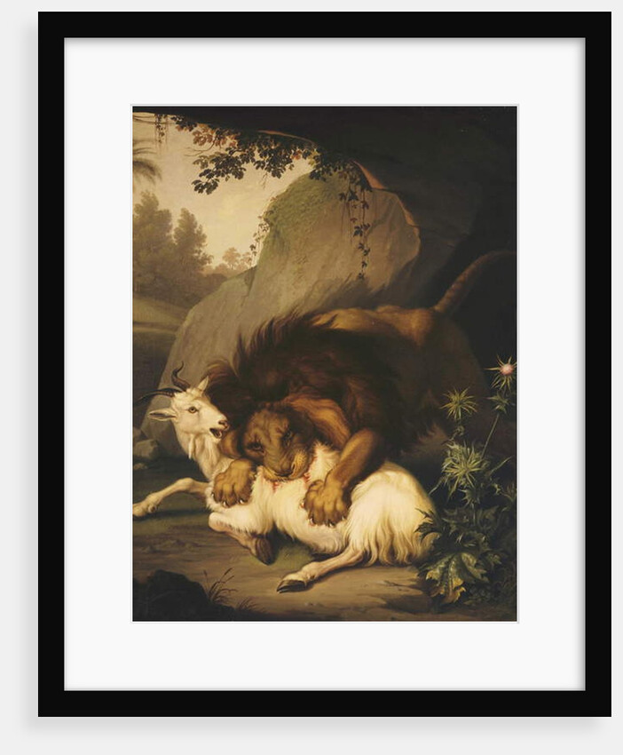 A Lion attacking a Goat, 1785 by Johan Wenzel Peter