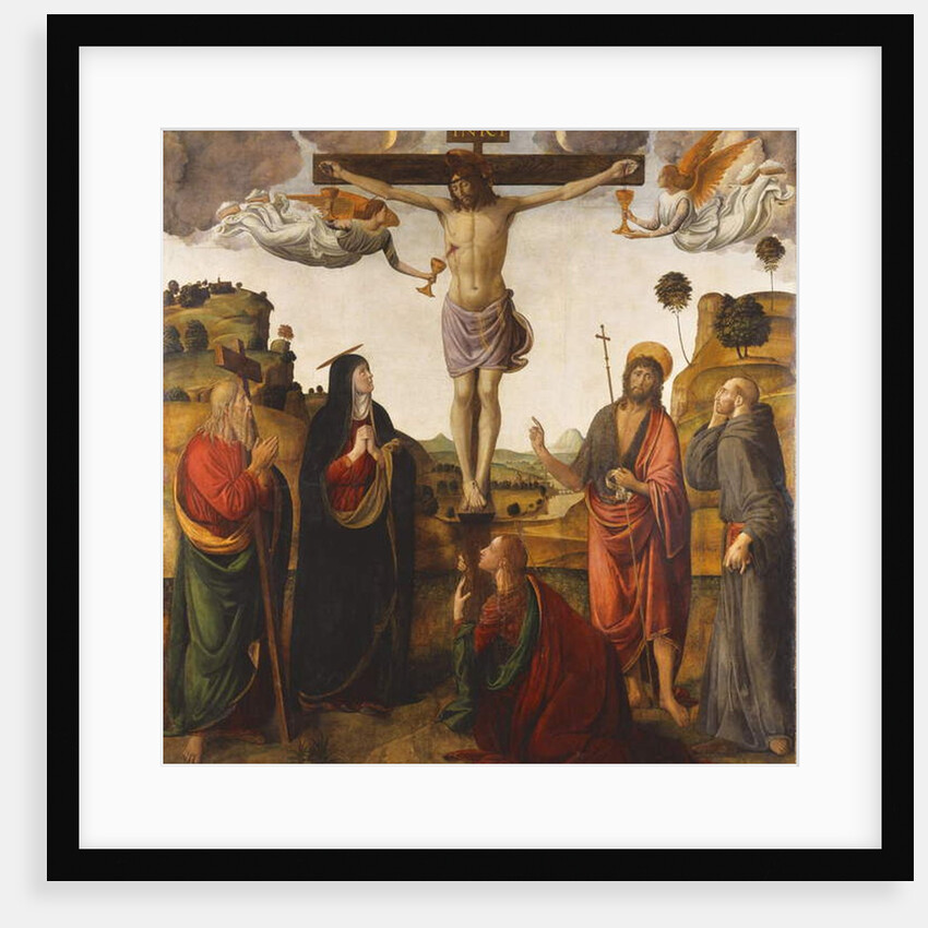 The Crucifixion with the Madonna, Saints John the Baptist, Mary Magdalen, Andrew and Francis, 1503 by Cosimo Rosselli